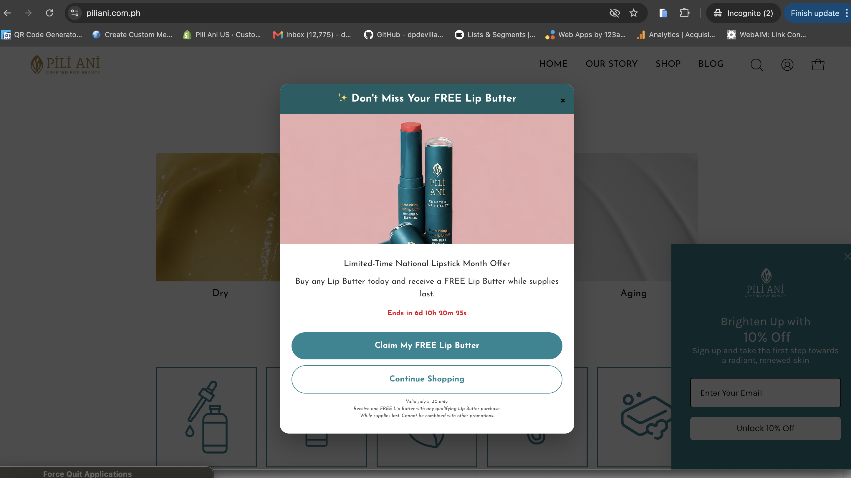Dynamic Exit Intent Popup